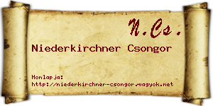 Niederkirchner Csongor névjegykártya