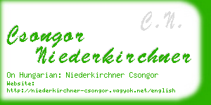 csongor niederkirchner business card